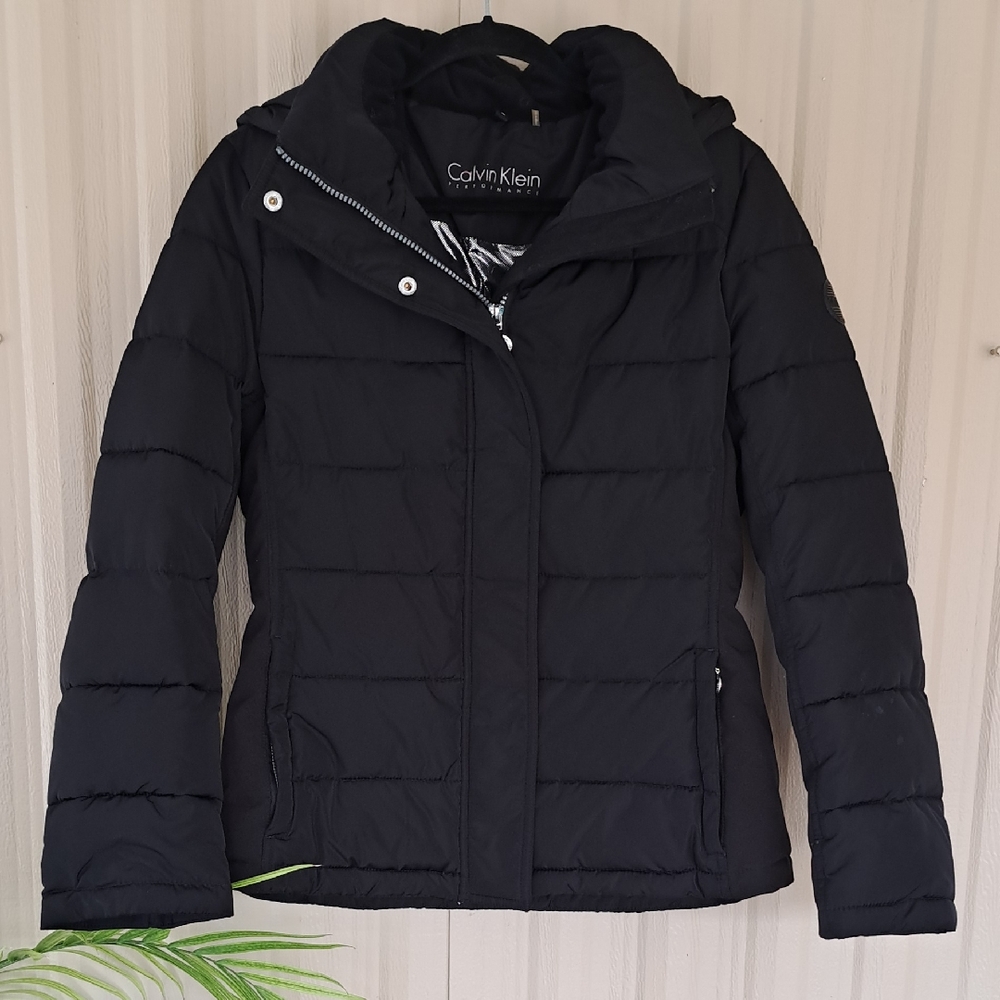 Calvin Klein Women's Dark Puffer Coat.  Size Medium.